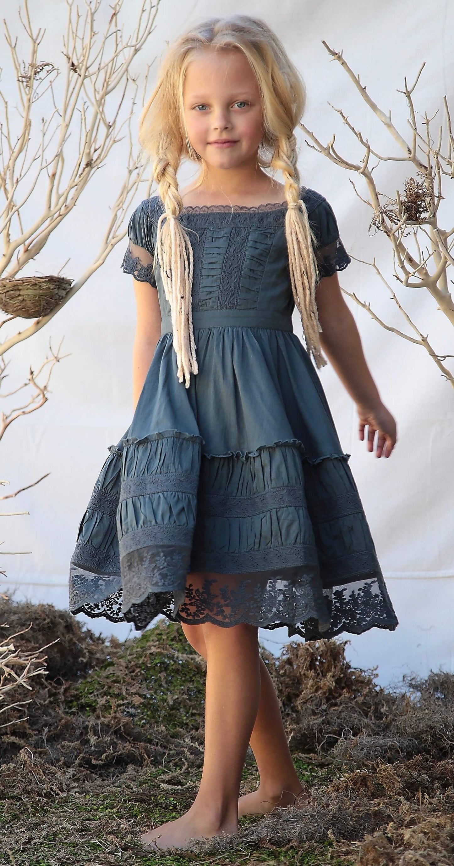 Blu Pony Vintage Simone Dress in Royal Pewter - Size 5