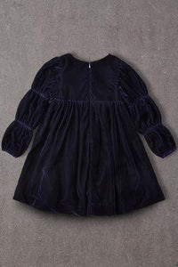 Nellystella Ottilie Velvet Dress in Navy - Size 4