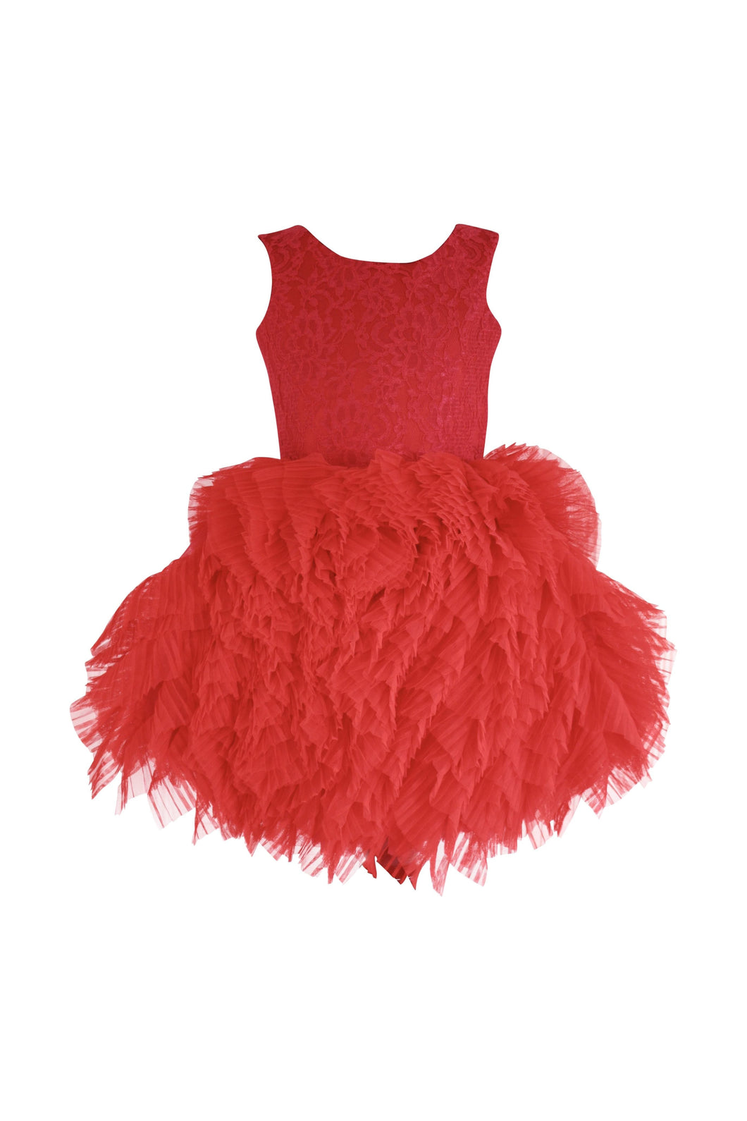 DOLLY by Le Petit Tom Fanciful Dress in Red - Size Petite